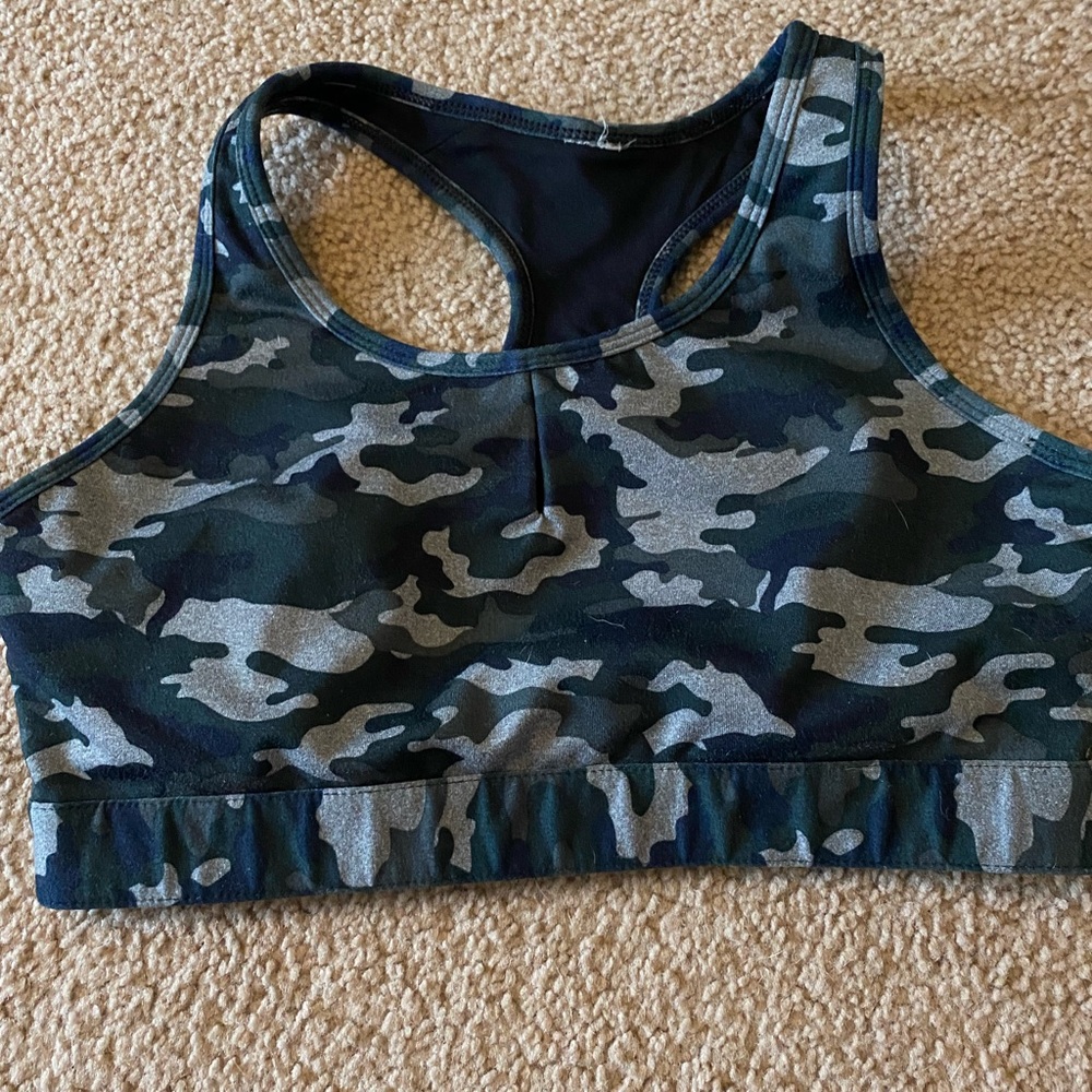 Camo sports bra
